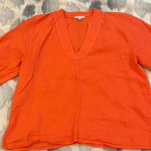 Joie Perci linen orange blouse